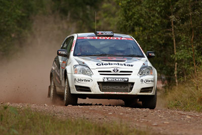 8;050605ARC;4-June-2005;ARC;Australia;Australian-Rally-Championship;Ben-Barker;Coates-Rally-Queensland;Damien-Long;Imbil;QLD;Queensland;Sunshine-Coast;Toyota-Corolla-Sportivo;auto;motorsport;racing