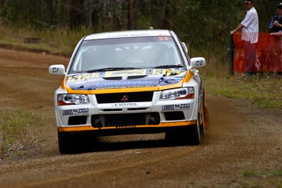 23;050605ARC;4-June-2005;ARC;Australia;Australian-Rally-Championship;Coates-Rally-Queensland;David-Callaghan;David-Hills;Evo-7;Imbil;Mitsubishi-Lancer;Mitsubishi-Lancer-Evolution-VII;QLD;Queensland;Sunshine-Coast;auto;motorsport;racing