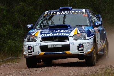 24;050605ARC;4-June-2005;ARC;Australia;Australian-Rally-Championship;Bernie-Webb;Coates-Rally-Queensland;Imbil;QLD;Queensland;Steve-Glenney;Subaru-Impreza-WRX;Sunshine-Coast;auto;motorsport;racing