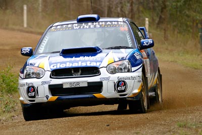 24;050605ARC;4-June-2005;ARC;Australia;Australian-Rally-Championship;Bernie-Webb;Coates-Rally-Queensland;Imbil;QLD;Queensland;Steve-Glenney;Subaru-Impreza-WRX;Sunshine-Coast;auto;motorsport;racing