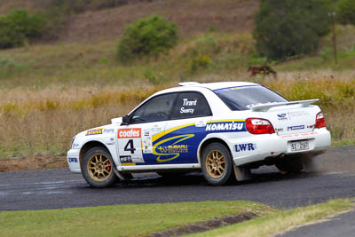 4;050605ARC;4-June-2005;ARC;Australia;Australian-Rally-Championship;Ben-Searcy;Benni-Tirant;Coates-Rally-Queensland;Imbil;QLD;Queensland;Subaru-Impreza-WRX-STI;Sunshine-Coast;auto;motorsport;racing