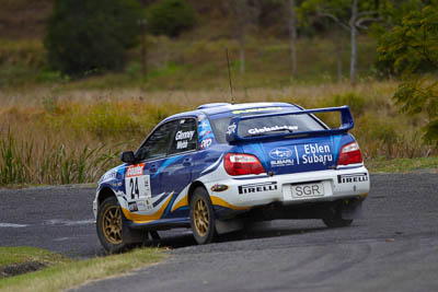 24;050605ARC;4-June-2005;ARC;Australia;Australian-Rally-Championship;Bernie-Webb;Coates-Rally-Queensland;Imbil;QLD;Queensland;Steve-Glenney;Subaru-Impreza-WRX;Sunshine-Coast;auto;motorsport;racing