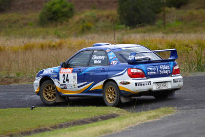 24;050605ARC;4-June-2005;ARC;Australia;Australian-Rally-Championship;Bernie-Webb;Coates-Rally-Queensland;Imbil;QLD;Queensland;Steve-Glenney;Subaru-Impreza-WRX;Sunshine-Coast;auto;motorsport;racing