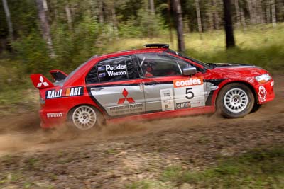 5;050605ARC;4-June-2005;ARC;Australia;Australian-Rally-Championship;Coates-Rally-Queensland;Evo-8;Glen-Weston;Imbil;Mitsubishi-Lancer;Mitsubishi-Lancer-Evolution-VIII;QLD;Queensland;RalliArt;Scott-Pedder;Sunshine-Coast;auto;motorsport;racing;wide-angle