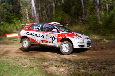 10;050605ARC;4-June-2005;ARC;Australia;Australian-Rally-Championship;Coates-Rally-Queensland;Imbil;QLD;Queensland;Simon-Evans;Sue-Evans;Sunshine-Coast;Team-TRD;Toyota-Corolla-Sportivo;Toyota-Racing-Development;auto;motorsport;racing;wide-angle