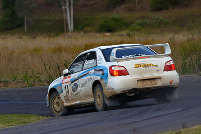 14;050605ARC;4-June-2005;ARC;Andrew-Pannam;Australia;Australian-Rally-Championship;Coates-Rally-Queensland;Darryl-Judd;Imbil;QLD;Queensland;Subaru-Impreza-WRX-STI;Sunshine-Coast;auto;motorsport;racing