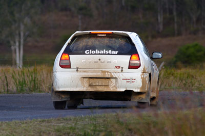 30;050605ARC;4-June-2005;ARC;Australia;Australian-Rally-Championship;Coates-Rally-Queensland;Imbil;Ken-Garrioch;Leigh-Garrioch;Mitsubishi-Mirage-Cyborg;QLD;Queensland;Sunshine-Coast;auto;motorsport;racing