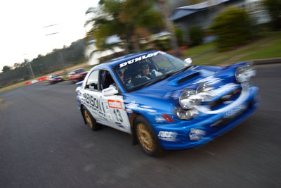 13;050605ARC;4-June-2005;ARC;Australia;Australian-Rally-Championship;Brad-Goldsbrough;Coates-Rally-Queensland;Imbil;Paul-Humm;QLD;Queensland;Subaru-Impreza-WRX-STI;Sunshine-Coast;auto;motion-blur;motorsport;movement;racing;wide-angle