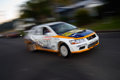 23;050605ARC;4-June-2005;ARC;Australia;Australian-Rally-Championship;Coates-Rally-Queensland;David-Callaghan;David-Hills;Evo-7;Imbil;Mitsubishi-Lancer;Mitsubishi-Lancer-Evolution-VII;QLD;Queensland;Sunshine-Coast;auto;motion-blur;motorsport;movement;racing;wide-angle