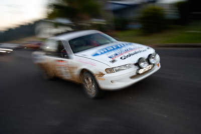 35;050605ARC;4-June-2005;ARC;Australia;Australian-Rally-Championship;Coates-Rally-Queensland;Holden-Commodore;Imbil;Jess-Stevens;John-Murray-Snr;QLD;Queensland;Sunshine-Coast;auto;motion-blur;motorsport;movement;racing;wide-angle