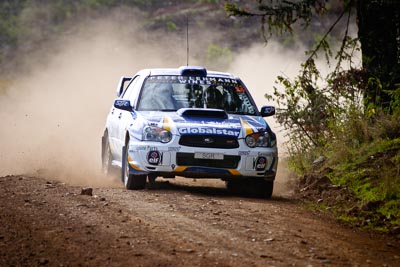 24;5-June-2005;ARC;Australia;Australian-Rally-Championship;Bernie-Webb;Coates-Rally-Queensland;Imbil;QLD;Queensland;Steve-Glenney;Subaru-Impreza-WRX;Sunshine-Coast;Topshot;auto;motorsport;racing