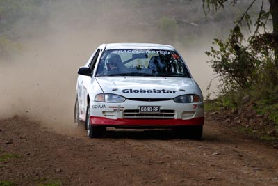 30;050605ARC;5-June-2005;ARC;Australia;Australian-Rally-Championship;Coates-Rally-Queensland;Imbil;Ken-Garrioch;Leigh-Garrioch;Mitsubishi-Mirage-Cyborg;QLD;Queensland;Sunshine-Coast;auto;motorsport;racing