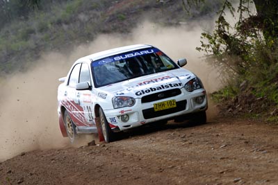 32;050605ARC;5-June-2005;ARC;Australia;Australian-Rally-Championship;Coates-Rally-Queensland;Imbil;John-Berne;QLD;Queensland;Scott-Beckwith;Subaru-Impreza-RS;Sunshine-Coast;auto;motorsport;racing