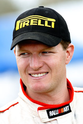 5-June-2005;ARC;Australia;Australian-Rally-Championship;Coates-Rally-Queensland;Imbil;Pirelli;QLD;Queensland;RalliArt;Scott-Pedder;Sunshine-Coast;Topshot;auto;cap;hat;logo;motorsport;portrait;racing;smile