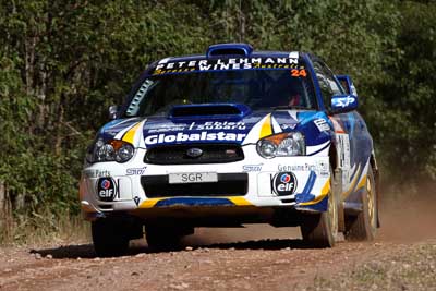 24;050605ARC;5-June-2005;ARC;Australia;Australian-Rally-Championship;Bernie-Webb;Coates-Rally-Queensland;Imbil;QLD;Queensland;Steve-Glenney;Subaru-Impreza-WRX;Sunshine-Coast;auto;motorsport;racing