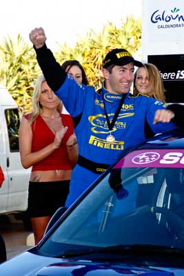 1;050605ARC;5-June-2005;ARC;Australia;Australian-Rally-Championship;Caloundra;Coates-Rally-Queensland;Cody-Crocker;QLD;Queensland;Subaru-Impreza-WRX;Sunshine-Coast;afternoon;auto;motorsport;official-finish;podium;racing