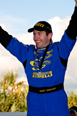 050605ARC;5-June-2005;ARC;Australia;Australian-Rally-Championship;Caloundra;Coates-Rally-Queensland;Cody-Crocker;QLD;Queensland;Sunshine-Coast;afternoon;auto;motorsport;official-finish;podium;racing