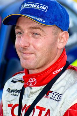 050605ARC;5-June-2005;ARC;Australia;Australian-Rally-Championship;Caloundra;Coates-Rally-Queensland;QLD;Queensland;Simon-Evans;Sunshine-Coast;afternoon;auto;motorsport;official-finish;podium;portrait;racing