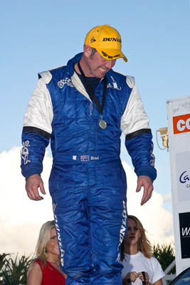 050605ARC;5-June-2005;ARC;Australia;Australian-Rally-Championship;Brad-Goldsbrough;Caloundra;Coates-Rally-Queensland;QLD;Queensland;Sunshine-Coast;afternoon;auto;motorsport;official-finish;podium;racing