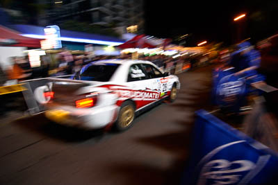 28;16-June-2006;Australia;John-Berne;Mooloolaba;QLD;QRC;Queensland;Queensland-Rally-Championship;Scott-Beckwith;Subaru-Impreza-RS;Sunshine-Coast;atmosphere;auto;ceremonial-start;motorsport;movement;night;racing;speed;wide-angle