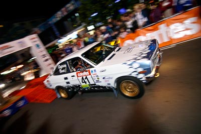 41;16-June-2006;Australia;Datsun-1200;Ian-Ogilvie;Mooloolaba;QLD;QRC;Queensland;Sunshine-Coast;Tony-Best;atmosphere;auto;ceremonial-start;motorsport;movement;night;racing;speed;wide-angle