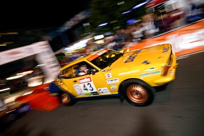43;16-June-2006;Australia;Datsun-180B-SSS;Gary-Meehan;Greg-Gifford;Mooloolaba;QLD;QRC;Queensland;Sunshine-Coast;atmosphere;auto;ceremonial-start;motorsport;movement;night;racing;speed;wide-angle