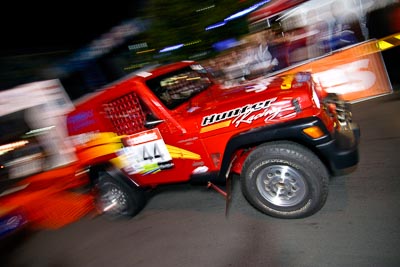 44;16-June-2006;Australia;Bronwyn-Humphrey;Chrysler-Jeep-Wrangler-TJ;Colin-Hunter;Mooloolaba;QLD;QRC;Queensland;Sunshine-Coast;atmosphere;auto;ceremonial-start;motorsport;movement;night;racing;speed;wide-angle