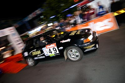 49;16-June-2006;Allan-Clunes;Australia;Gavin-Wieland;Mazda-323-GTR;Mooloolaba;QLD;QRC;Queensland;Sunshine-Coast;atmosphere;auto;ceremonial-start;motorsport;movement;night;racing;speed;wide-angle