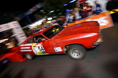 54;16-June-2006;Australia;Brad-Wedlock;Ford-Falcon;Mooloolaba;QLD;QRC;Queensland;Sunshine-Coast;Viv-Gees;atmosphere;auto;ceremonial-start;motorsport;movement;night;racing;speed;wide-angle