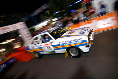 65;16-June-2006;1977-Ford-Escort;Australia;Cate-Kelly;Classic-Invitational;KCF-Rallysport;Keith-Fackrell;Mooloolaba;QLD;Queensland;Rally-Queensland;Sunshine-Coast;atmosphere;auto;ceremonial-start;motorsport;movement;night;racing;speed;wide-angle