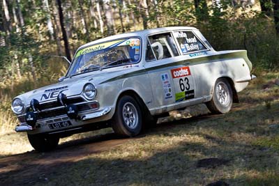 63;17-June-2006;1965-Ford-Lotus-Cortina;Australia;Classic-Invitational;Ian-Whitehead;Imbil;Mike-Bailey;Off‒Road;QLD;Queensland;Rally-Queensland;Sunshine-Coast;auto;gravel;motorsport;racing;telephoto