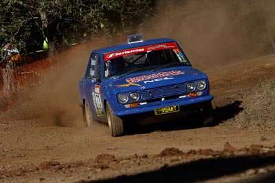 73;17-June-2006;1971-Datsun-1600;Australia;Classic-Invitational;Imbil;John-Spencer;Off‒Road;QLD;Queensland;Rally-Queensland;Steve-Kippen;Sunshine-Coast;auto;gravel;motorsport;racing;telephoto