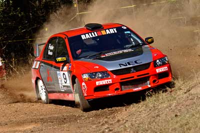 9;17-June-2006;ARC;Australia;Australian-Rally-Championship;Evo-9;Glen-Weston;Imbil;Mitsubishi-Lancer;Mitsubishi-Lancer-Evolution-IX;Mitsubishi-Team-RalliArt;Off‒Road;QLD;Queensland;Scott-Pedder;Sunshine-Coast;Topshot;auto;dirt;dry;dust;dusty;motorsport;racing;sideways;telephoto