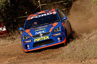 4;17-June-2006;ARC;Australia;Australian-Rally-Championship;Ford-Focus;Imbil;Mark-Stacey;Michael-Guest;Off‒Road;Pirtek-Rally-Team-Ford;QLD;Queensland;Sunshine-Coast;auto;motorsport;racing;telephoto