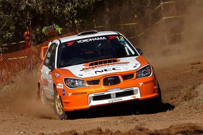 12;17-June-2006;ARC;Australia;Australian-Rally-Championship;Darren-Windus;Imbil;Jonathon-Mortimer;Off‒Road;QLD;Queensland;Subaru-Impreza-WRX;Sunshine-Coast;auto;motorsport;racing;telephoto