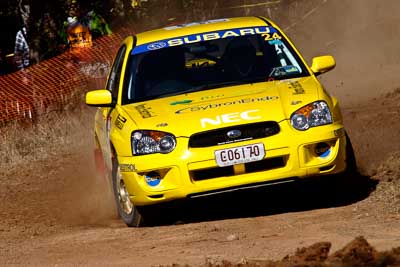 24;17-June-2006;ARC;Australia;Australian-Rally-Championship;Cameron-Crevola;Imbil;John-Goasdoue;Off‒Road;QLD;Queensland;Subaru-Impreza-RS;Sunshine-Coast;auto;motorsport;racing;telephoto