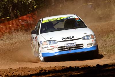 27;17-June-2006;ARC;Australia;Australian-Rally-Championship;Imbil;Ken-Garrioch;Leigh-Garrioch;Mitsubishi-Mirage;Off‒Road;QLD;Queensland;Sunshine-Coast;auto;motorsport;racing;telephoto