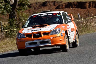 12;17-June-2006;ARC;Australia;Australian-Rally-Championship;Darren-Windus;Imbil;Jonathon-Mortimer;QLD;Queensland;Subaru-Impreza-WRX;Sunshine-Coast;auto;motorsport;racing;tarmac;telephoto