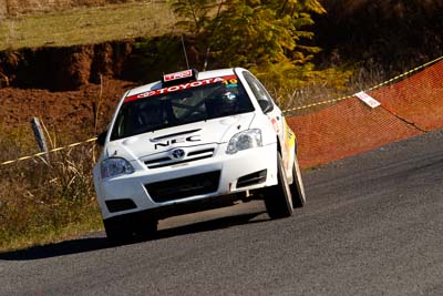 19;17-June-2006;ARC;Anthony-McLoughlin;Australia;Australian-Rally-Championship;Imbil;QLD;Queensland;Stewart-Reid;Sunshine-Coast;Toyota-Corolla-Sportivo;auto;motorsport;racing;tarmac;telephoto