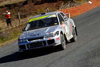 26;17-June-2006;ARC;Australia;Australian-Rally-Championship;Elysia-Kruper;Evo-3;Imbil;Mitsubishi-Lancer;Mitsubishi-Lancer-Evolution-III;QLD;Queensland;Simon-Jansen;Sunshine-Coast;auto;motorsport;racing;tarmac;telephoto