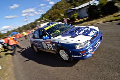 20;17-June-2006;ARC;Australia;Australian-Rally-Championship;Ben-Searcy;Imbil;John-Murray-Jnr;QLD;Queensland;Subaru-Impreza-WRX;Sunshine-Coast;auto;motorsport;movement;racing;speed;tarmac;wide-angle