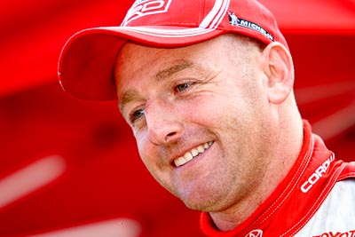 17-June-2006;ARC;Australia;Australian-Rally-Championship;Imbil;QLD;Queensland;Simon-Evans;Sunshine-Coast;Topshot;atmosphere;auto;cap;hat;motorsport;portrait;racing;red;smile;telephoto