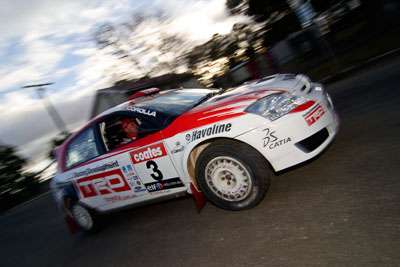 3;18-June-2006;ARC;Australia;Australian-Rally-Championship;Coral-Taylor;Imbil;Neal-Bates;QLD;Queensland;Sunshine-Coast;Team-TRD;Toyota-Corolla-Sportivo;auto;motorsport;movement;racing;speed;wide-angle