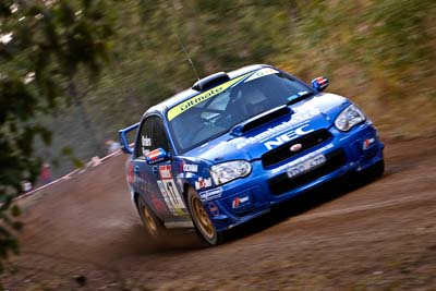 17;18-June-2006;ARC;Australia;Australian-Rally-Championship;Imbil;Off‒Road;QLD;Queensland;Subaru-Impreza-WRX;Sunshine-Coast;Toni-Feaver;Will-Orders;auto;motorsport;movement;racing;speed;telephoto