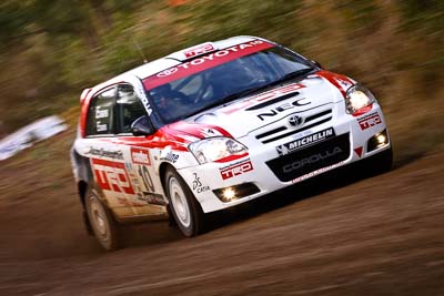 10;18-June-2006;ARC;Australia;Australian-Rally-Championship;Imbil;Off‒Road;QLD;Queensland;Simon-Evans;Sue-Evans;Sunshine-Coast;Team-TRD;Topshot;Toyota-Corolla-Sportivo;auto;motorsport;movement;racing;speed;telephoto