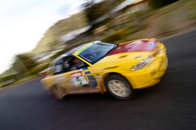 5;18-June-2006;ARC;Australia;Australian-Rally-Championship;Dale-Moscatt;Evo-3;Imbil;Kelvin-Croker;Mitsubishi-Lancer;Mitsubishi-Lancer-Evolution-III;QLD;Queensland;Sunshine-Coast;auto;motorsport;movement;racing;service-park;speed;wide-angle