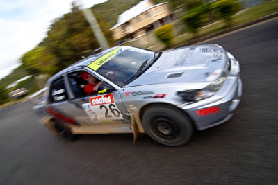 26;18-June-2006;ARC;Australia;Australian-Rally-Championship;Elysia-Kruper;Evo-3;Imbil;Mitsubishi-Lancer;Mitsubishi-Lancer-Evolution-III;QLD;Queensland;Simon-Jansen;Sunshine-Coast;auto;motorsport;movement;racing;service-park;speed;wide-angle