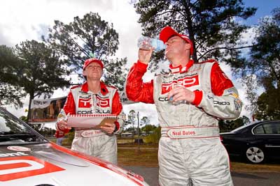 18-June-2006;ARC;Australia;Australian-Rally-Championship;Coral-Taylor;Imbil;Neal-Bates;QLD;Queensland;Sunshine-Coast;atmosphere;auto;motorsport;portrait;racing;service-park;wide-angle