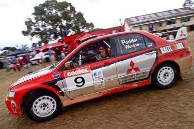 9;18-June-2006;ARC;Australia;Australian-Rally-Championship;Evo-9;Glen-Weston;Imbil;Mitsubishi-Lancer;Mitsubishi-Lancer-Evolution-IX;Mitsubishi-Team-RalliArt;QLD;Queensland;Scott-Pedder;Sunshine-Coast;auto;motorsport;movement;racing;service-park;speed;wide-angle