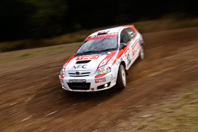 10;18-June-2006;ARC;Australia;Australian-Rally-Championship;Imbil;QLD;Queensland;Simon-Evans;Sue-Evans;Sunshine-Coast;Team-TRD;Toyota-Corolla-Sportivo;auto;motorsport;racing;wide-angle